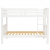 Minerva Vicawu wooden bunk bed in white finish with ladder and reinforced side rails for 90x190 mattress