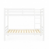 Front view of white Atlas Vicawu wooden bunk bed with slatted base, clean design and solid structure