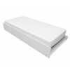 White RH Vicawu trundle bed 90x190 with mattress, ideal as an extra pull-out bed for guests and small spaces