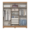 Siena Vicawu 6-door wardrobe interior with shelves, drawers and hanging space