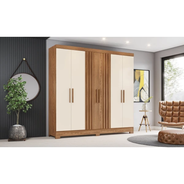 Siena Vicawu 6-door wardrobe in modern bedroom décor