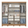 Bristol 8 door wardrobe Vicawu open with shelves, drawers and hanging rails for organised bedroom storage