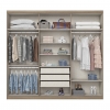 Open view of Sirius 6-door bedroom wardrobe with shelves, drawers and hanging space – Vicawu