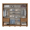 Zenit Vicawu wardrobe open view with shelves, drawers and hanging space