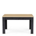 Kent Vicawu rectangular dining table in light oak and graphite grey, front view