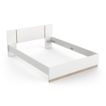 Nord bed frame with wooden legs, minimalist and sturdy oak design