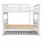 Titan Vicawu white wooden bunk bed complete structure with integrated ladder