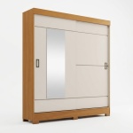 Sliding door wardrobe with mirror and drawers. 163 x 48.5 x 200 cm