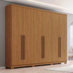Modern Blenda Vicawu 6 Door Wardrobe in oak wood effect for stylish contemporary bedrooms