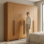 Blenda Vicawu 6 Door Wardrobe in oak finish for modern and elegant bedroom interiors